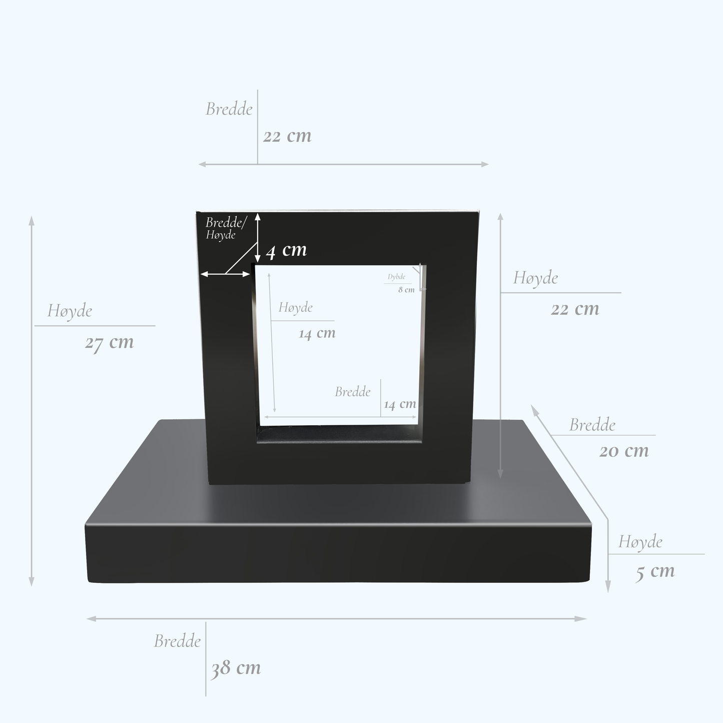 Kjæledyrets gravstøtte i vakkert sort stål