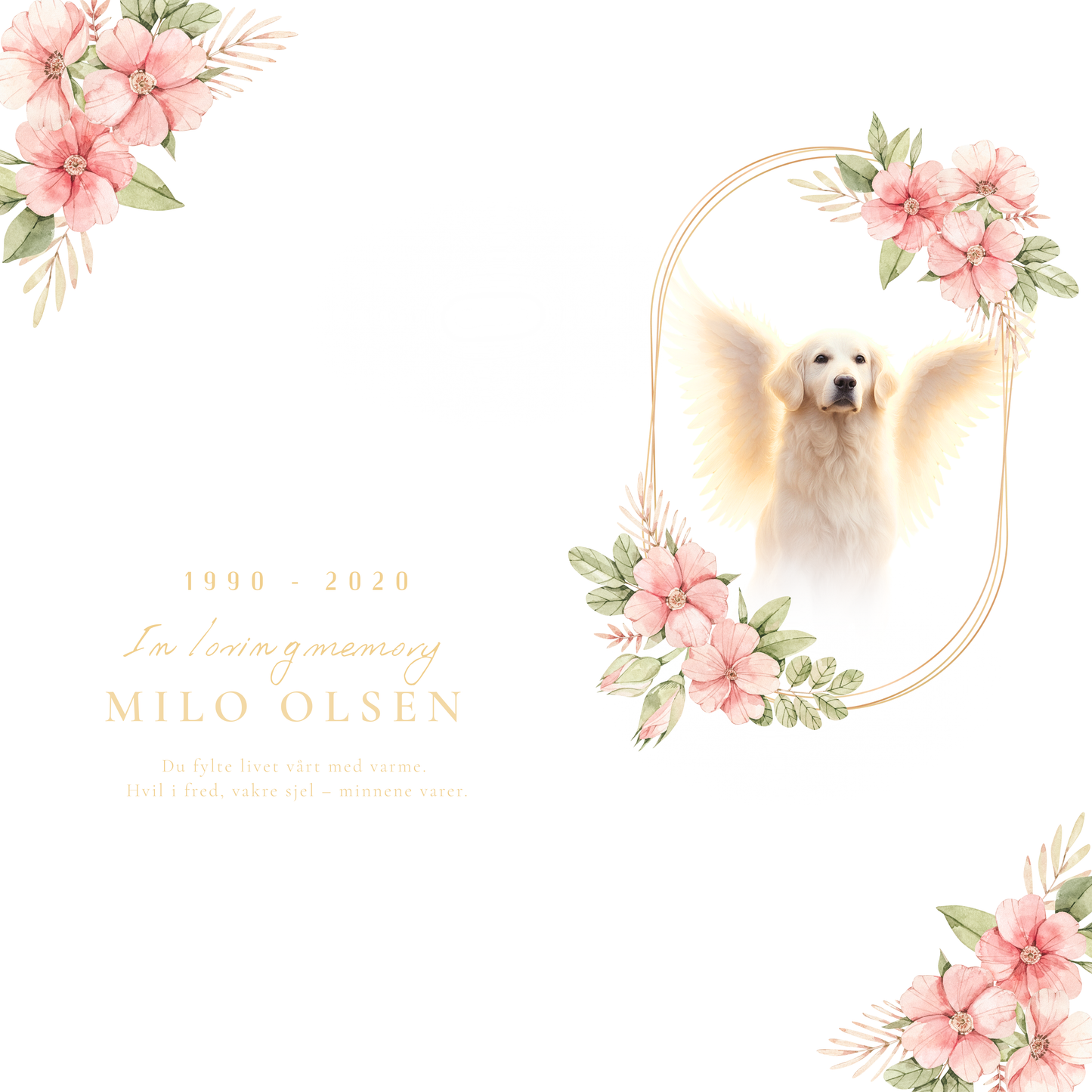 Kjæledyrets gravstøtte i vakkert sort stål